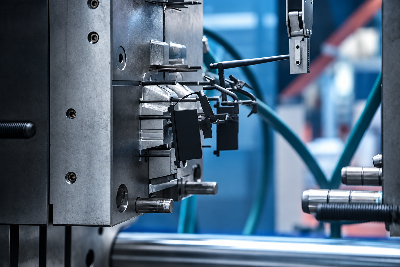 Molde de inyección industrial en producción
